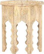 vidaXL Bohemian-Style Side Table in Solid Mango Wood - Image 5