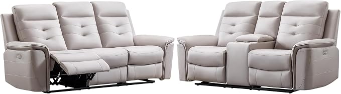 ANJ 2-Piece Faux Leather Power Recliner Sofa Set - Image 8