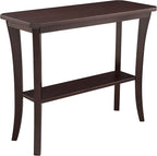 Leick Home Boa Console Table, Solid Wood, Bottom Display Shelf, Narrow Depth by LeickFurniture