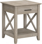 Bush Home End Table with Drawer, Nightstand with Storage, Living Room and by BushHome
