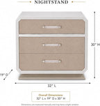 First of a Kind Nightstand Modern Glam Wood Bedside Table Dior Collection Two - Image 3