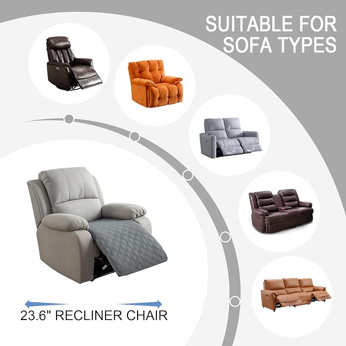 Genina Waterproof Recliner Chair Covers, Recliner Cover - Image 7