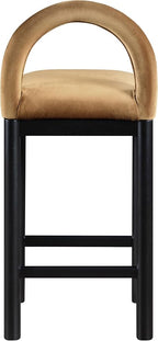 Meridian Furniture 11035Saddle-C Conrad Collection Art Deco Counter Stool - Image 6