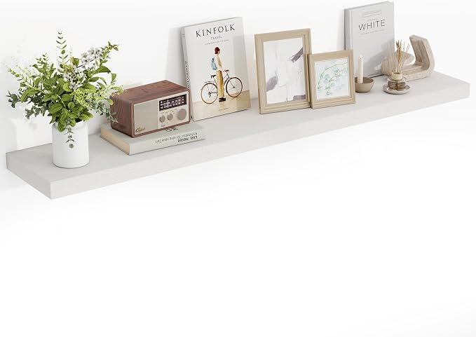Acovy 55 Inch Floating Shelves, Wooden Shelves by Acovy