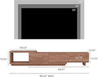 Extendable TV Stand for 65-100 Inches TVs – Walnut Entertainment Console - Image 2