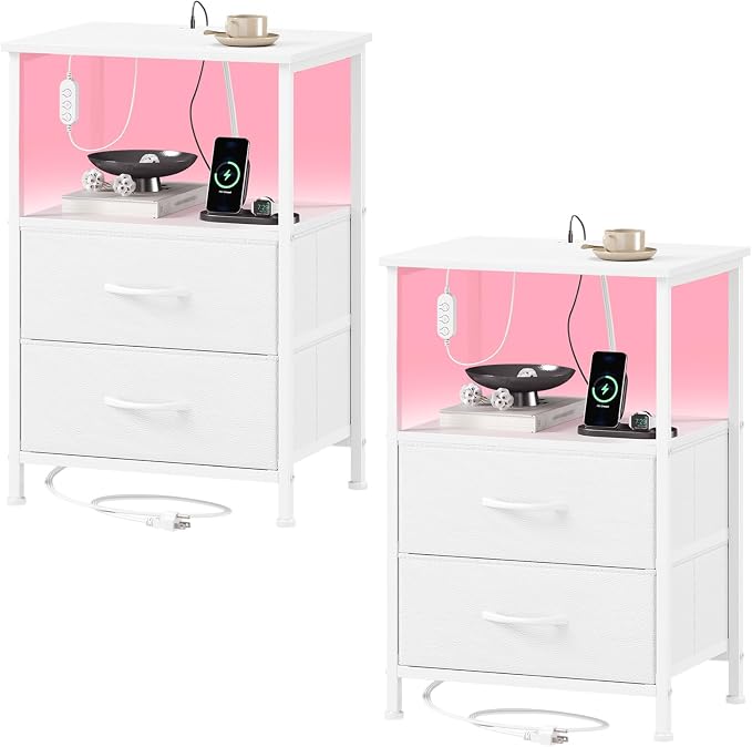 Somdot Nightstands Set of 2, End Tables by Somdot