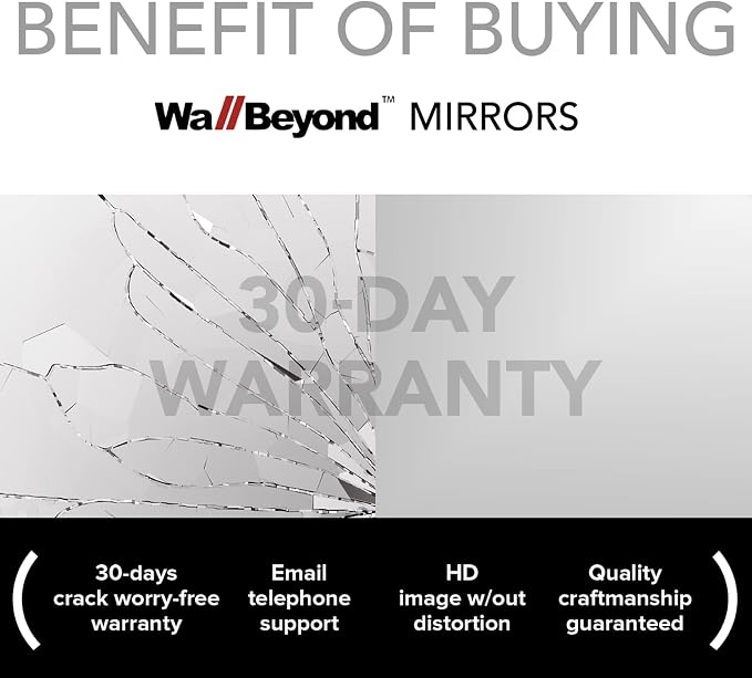WallBeyond Asymmetrical Mirror, Irregular Wall Mirror, Wall Mirrors Decorative - Image 8