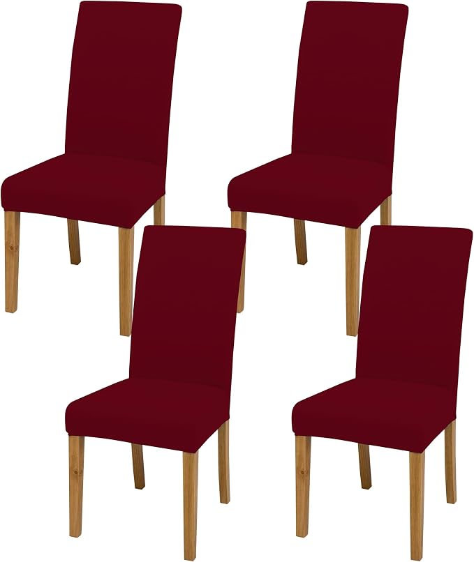 BIETYONE Stretch Dining Chair Covers Set of 4, Soft Removable Washable Kitchen by BIETYONE