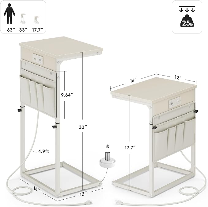 Vagusicc C-Shaped End Table - Image 3