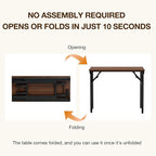 TEMI Small Computer Desk Folding Table - Image 4