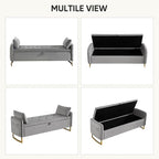65" End of Bed Storage Bench, Storage Bench - Image 6