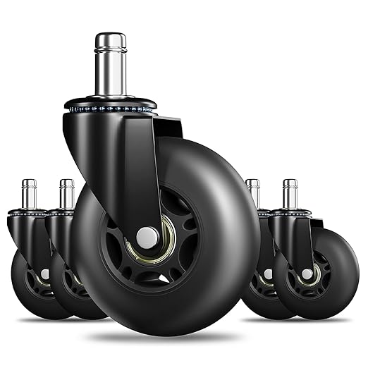 RidRed Office Chair Wheels Replacement Heavy Duty 3 Inch Roller Blade Wheels by RidRed