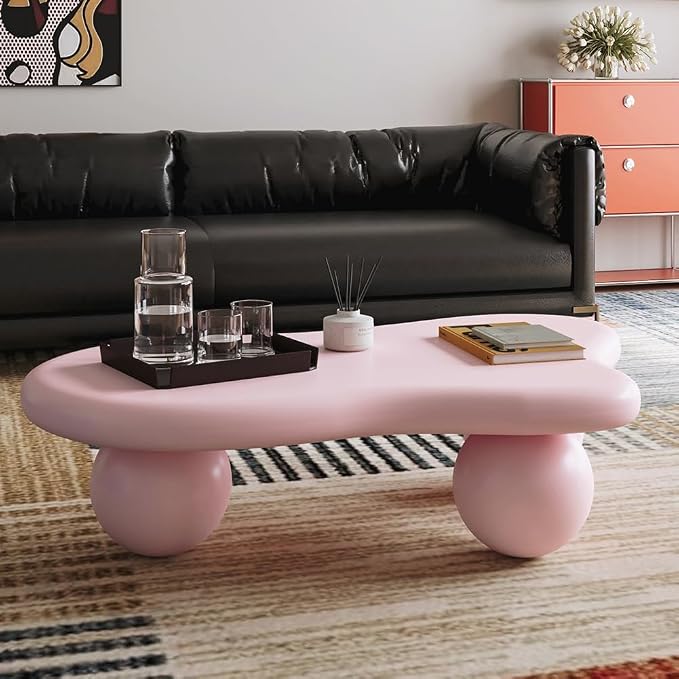 47" Cloud Coffee Table for Living Room Irregular Coffee Table Modern Unique - Image 3