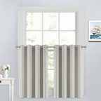 Yakamok Light Beige Room Darkening Window Curtains 52x36 Inch by Yakamok