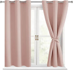 Blackout Curtains for Bedroom, 2 Drape Panels, 42 x 54 Inch | Thermal Insulated by Hiasan
