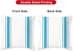 ONWAY Outdoor Pillow Covers Waterproof 16x16 Set of 2 Decorative Linen Throw - Image 3