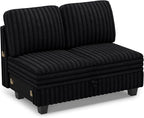 Belffin Corduroy Fabric Loveseat Module - Image 8
