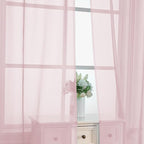 Blush Pink Sheer Curtains 84 Inches Long 2 Panels - Image 5