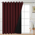 Yakamok Burgundy Red Blackout Patio Door Curtain Panels W100 x L96, 1 Panel | by Yakamok