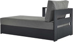 Modway Tahoe Aluminum Outdoor Chaise Lounge in Gray Charcoal - Image 5