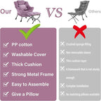 Lazy Chair with Ottoman, Reading Chair with a Pillow, Leisure Sofa Armchair - Image 6