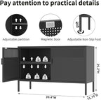 Black Metal Storage Cabinet - Image 2