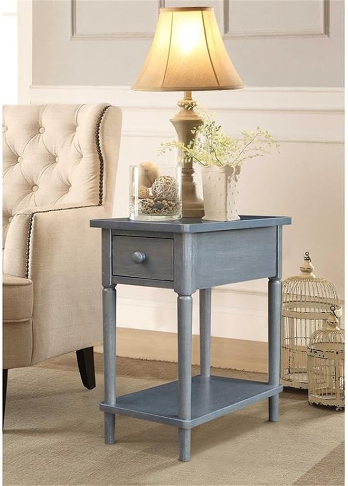 IC INTERNATIONAL CONCEPTS Solid Wood Narrow Side Table in Heather Gray Antique - Image 2