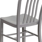 Flash Furniture Commercial Grade Silver Metal Indoor-Outdoor Chair - Image 6
