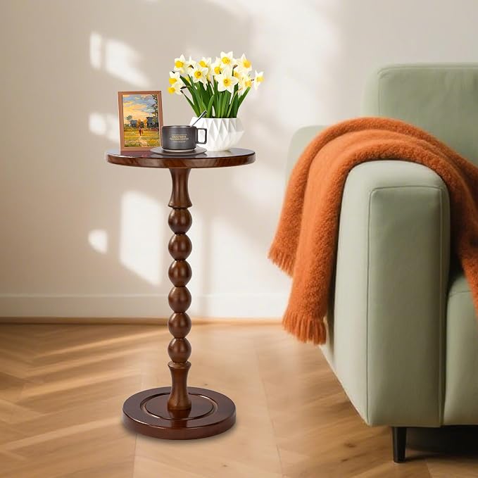 Round Side Table for Small Spaces, Drink Table - Image 6