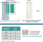 BGment White Linen Semi Sheer Curtains 45 Inch Length - Image 9