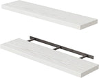 Fixwal Floating Shelves for Wall, 35.4" Long Heavy Duty Wall Mounted Rustic by Fixwal