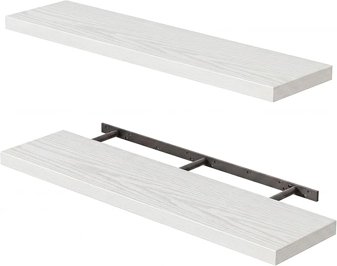 Fixwal Floating Shelves for Wall, 35.4" Long Heavy Duty Wall Mounted Rustic by Fixwal