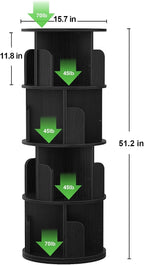 Aheaplus Rotating Bookshelf, 360 Revolving Bookshelf Tower - Image 3