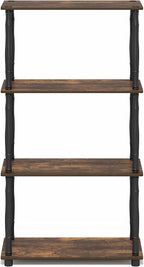 Furinno Turn-N-Tube Storage Shelves, 4-Tier Open Frame Book Shelf, Standing - Image 7