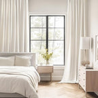 MIULEE Ivory Back Tab Blackout Curtains 52x84 Inch Length 2 Panels Set | Rod - Image 2