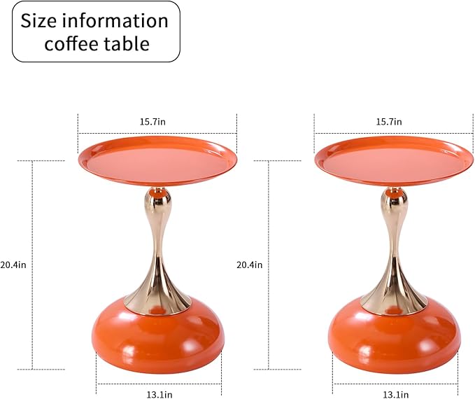 2-Pack Sleek Hourglass Side Table - Image 2