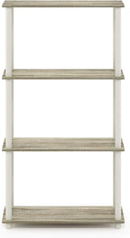 Furinno Turn-N-Tube 4-Tier Multipurpose Shelf Display Rack, Round Tubes - Image 8