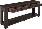 LKTART 63" Solid Wood Console Table Sofa Table - Image 7