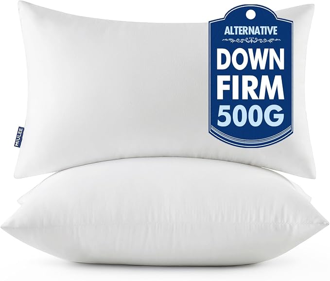 MIULEE 16x24 Throw Pillows Inserts 2 Pack, Decorative Pillows by MIULEE