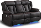 Loveseat Recliner Sofa, RV Recliner Couch, Manual Reclining Loveseat by WISHDEER