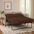 Sleeper Sofa Bed Sheet, 100% Cotton 400 Thread Count, 4 Piece Set, Deep Pocket - Image 3
