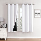 ChrisDowa White 100% Blackout Curtains by ChrisDowa