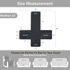 Blue Quilted Recliner Covers, Water-Repellent Recliner Slipcovers, Lazy Boy - Image 7