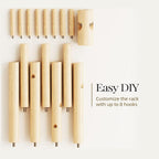 Pipishell Coat Rack Sturdy Wooden Coat Rack Stand, Adjustable Coat Tree - Image 6