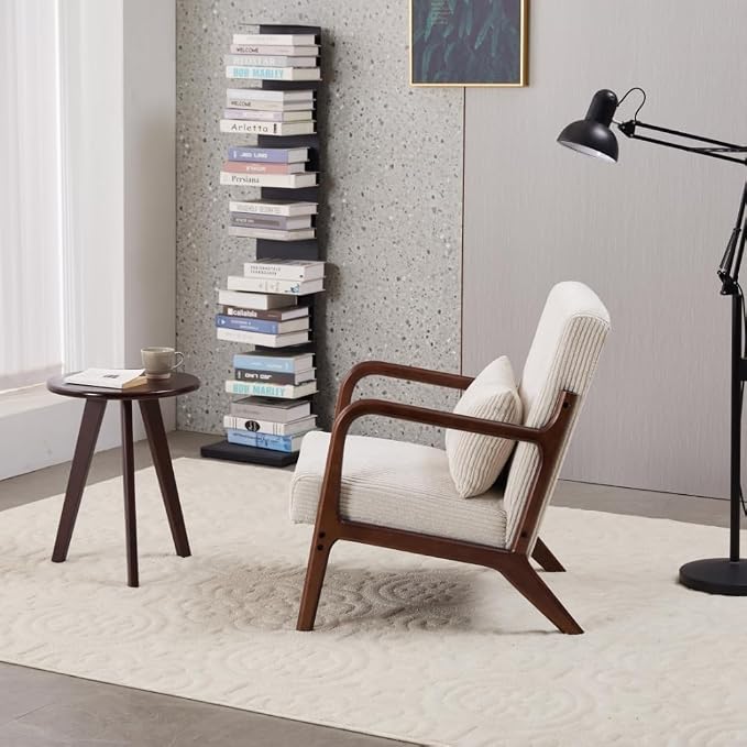 Mid-Century Modern Accent Chair&Coffee Table Set, Vintage Luxury Style - Image 2