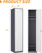 Metal Locker for Home, Dressing Room, Lockable Locker Cabinet - Image 3