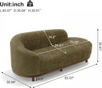 Christopher Knight Home Bouclé Chaise Lounge Sofa Mid Century Modern - Image 2