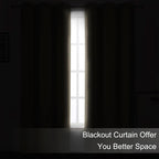 Blackout Curtains 66 x 95 inch/Khaki Curtains Set of 2 Panels/Thermal Insulated - Image 3