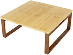 soges Small Foldable Coffee Table, Wooden Low Table - Image 7