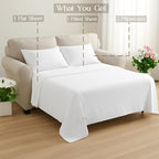 Sleeper Sofa Bed Sheet, 100% Cotton 400 Thread Count, 4 Piece Set, Deep Pocket - Image 9